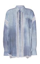 Ermanno Scervino Lace-paneled Denim Shirt
