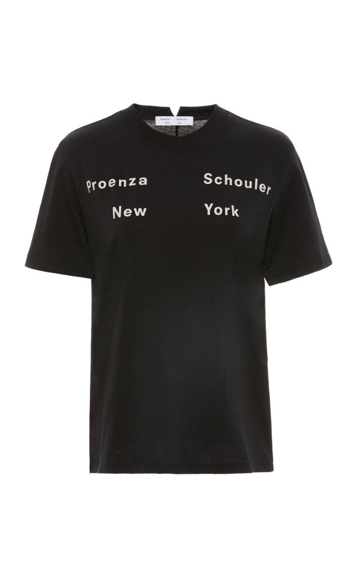 Moda Operandi Proenza Schouler Pswl Jersey Ps Ny Print Short Sleeve Tshirt Size: Xs