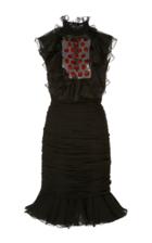 Giambattista Valli Sleeveless Strawberry Motif Dress