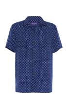 Ralph Lauren Purple Label Archer Polka-dot Lyocell Shirt
