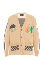 Lost Daze Desert Wings Intarsia-knit Cotton-blend Cardigan