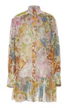 Zimmermann Floral-print Silk-chiffon Mini Dress Size: 0p