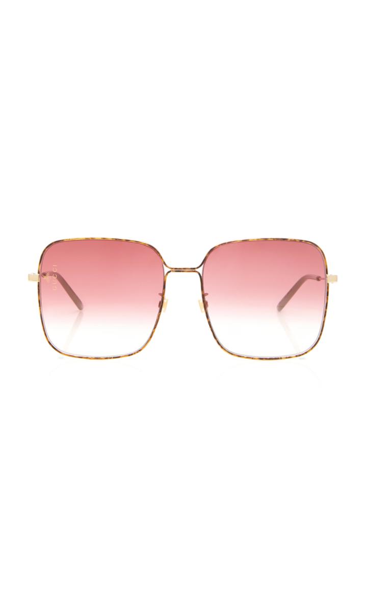 Gucci Sunglasses Light Glasant Oversized Metal Square-frame Sunglasses
