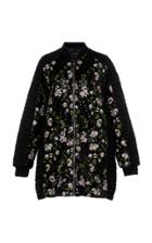 Giambattista Valli Oversized Floral-embroidered Sequined Coat
