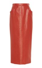 Stella Jean Faux Leather Pencil Skirt