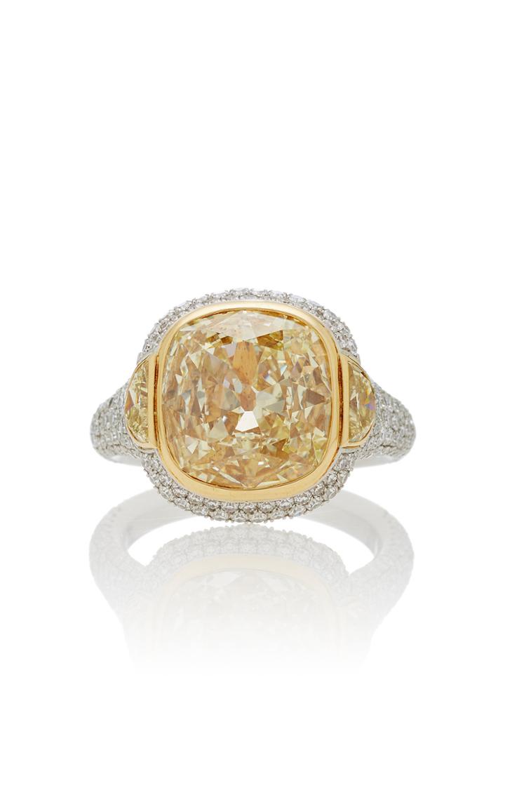 Martin Katz One-of-a-kind Light Yellow Cushion Diamond Ring