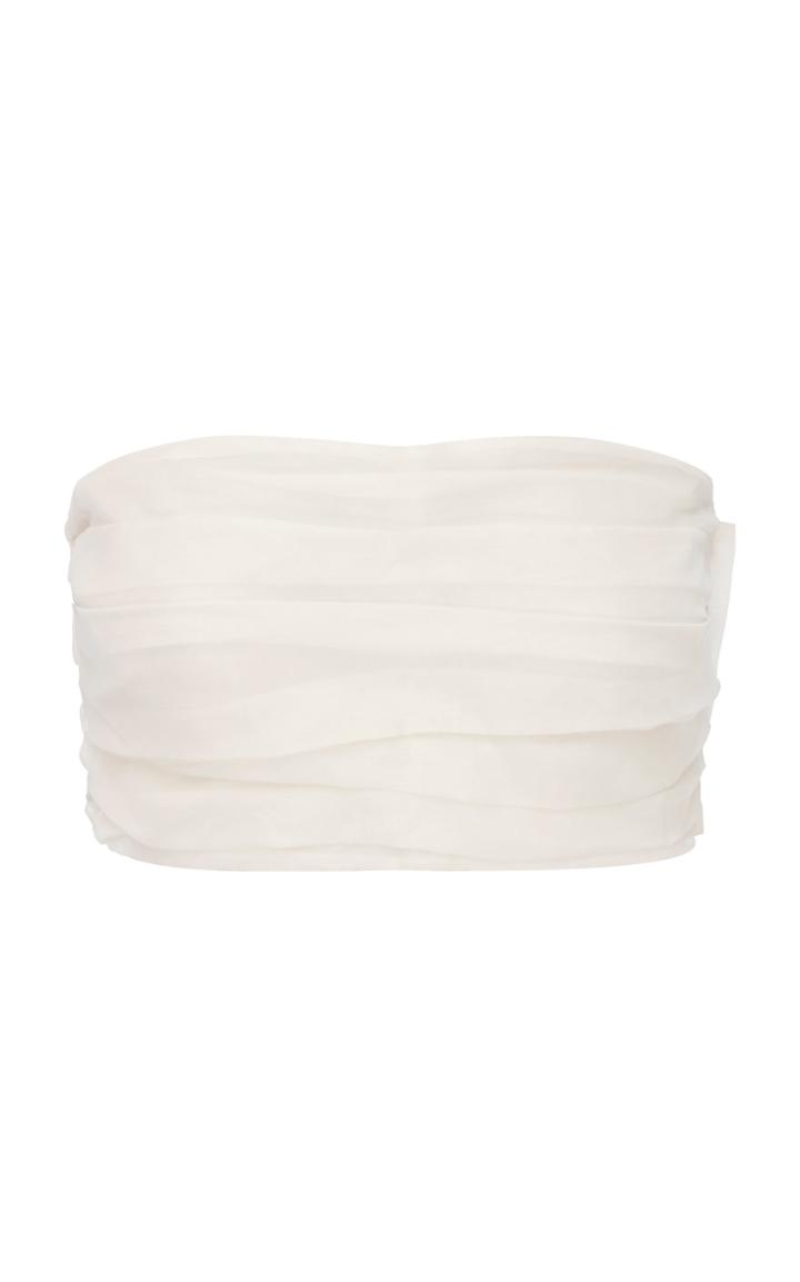 Moda Operandi Harris Tapper Pablo Pleated Silk Organza Bandeau Top