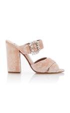 Tabitha Simmons Reyner Embellished Velvet Sandals