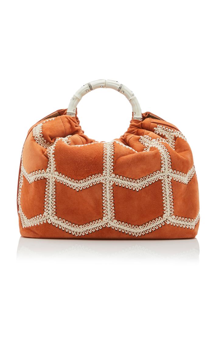 Marina Raphael M'o Exclusive Sienna Crochet Suede Bag