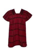 Pippa Holt Red And Black Cotton Mini Caftan
