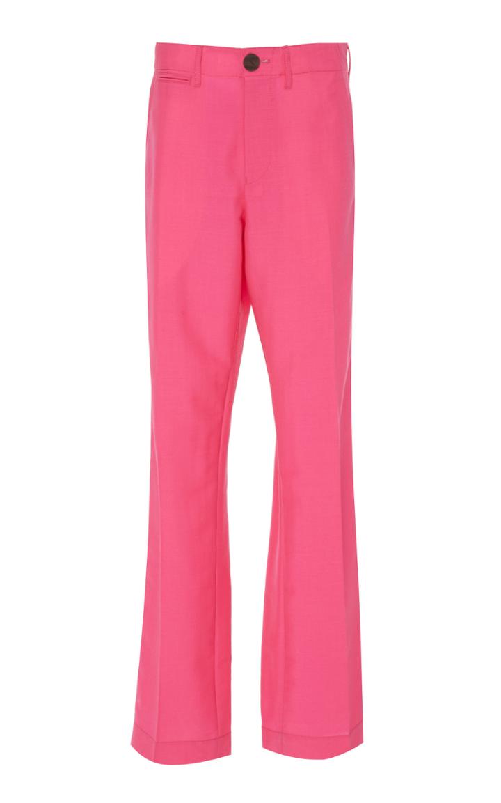 Loewe Mohair And Wool-blend Straight-leg Pants