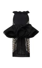 Balmain Ruffled Fishnet Skirt