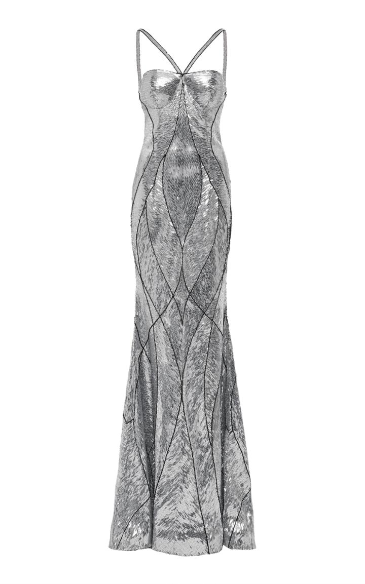 Naeem Khan Beaded Gown
