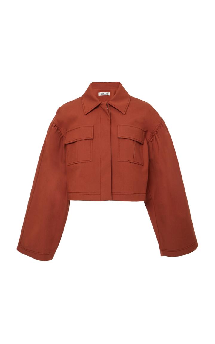 Diane Von Furstenberg Cropped Patch Pocket Jacket