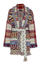 Alanui Tartan Fair Isle Cashmere Cardigan