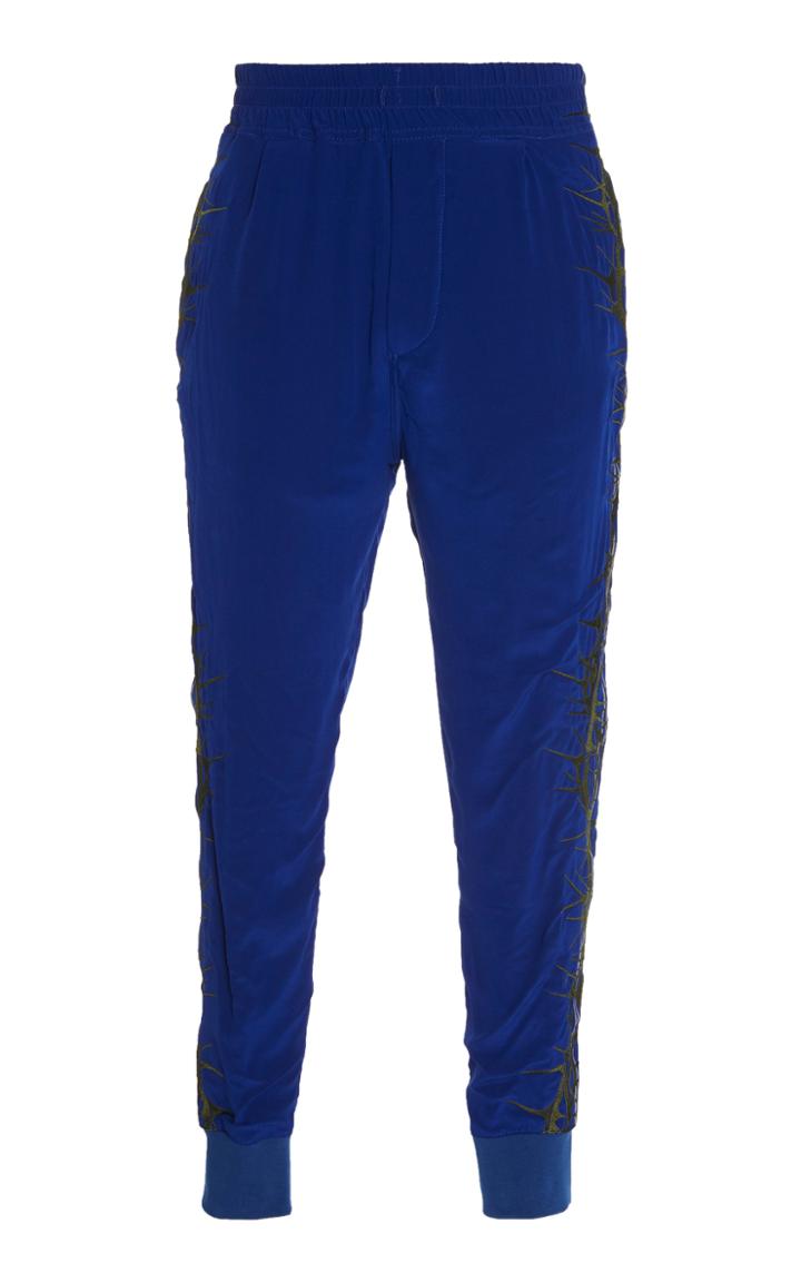 Haider Ackermann Embroidered Cotton Joggers