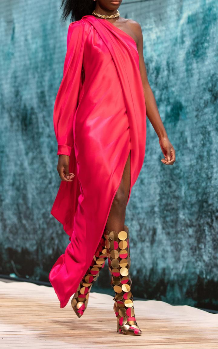 Moda Operandi Ralph & Russo Daped Silk-satin Gown