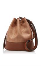 Hunting Season The Large Drawstring Leather And Fique Shoulder Bag
