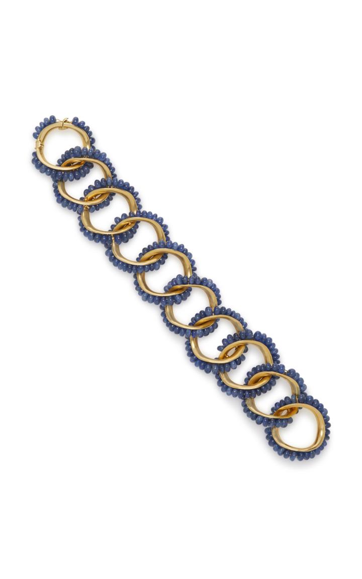 Mahnaz Collection Vintage 18k Gold And Sapphire Bracelet