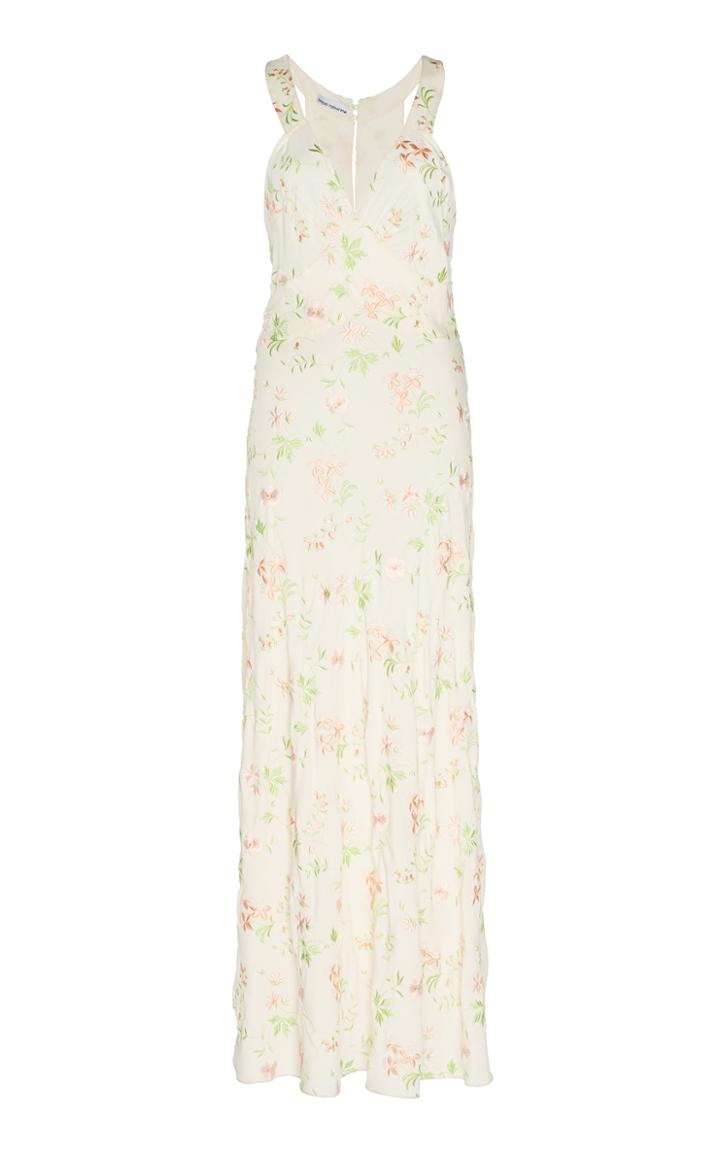 Paco Rabanne Floral Crepe Maxi Dress