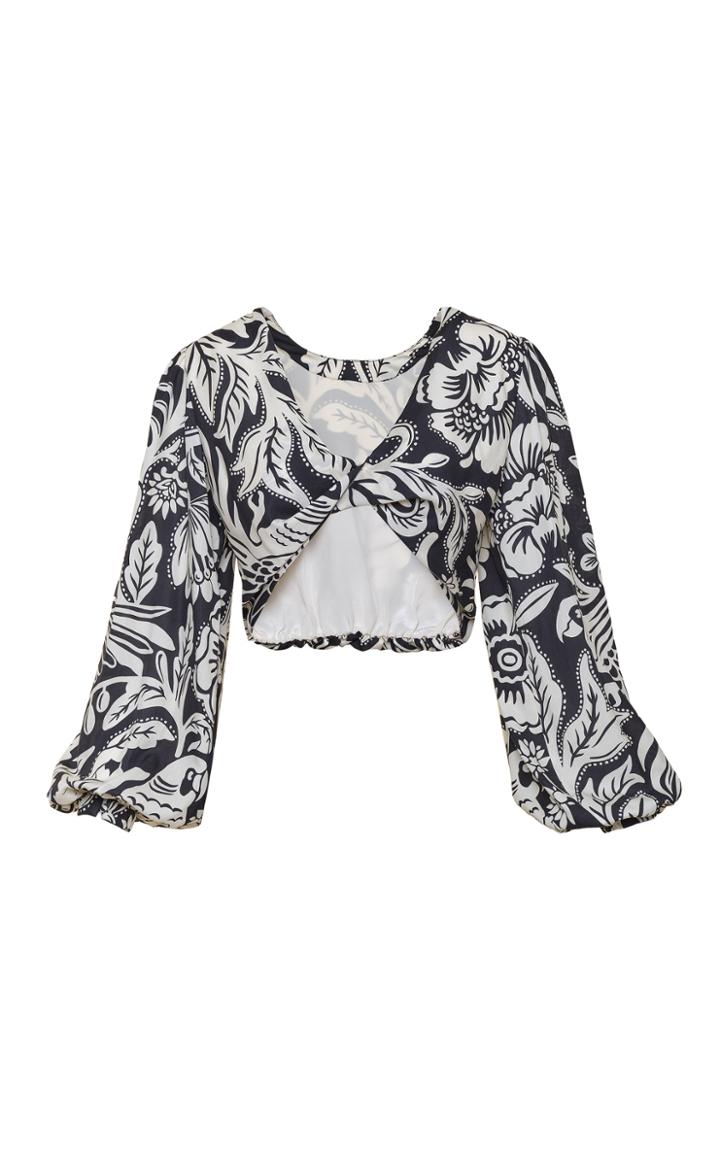 Moda Operandi Johanna Ortiz Belle Tropic Reversible Poplin Cropped Top