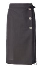 Moda Operandi Prada Ribbon-detailed Wrap Mohair Wool Skirt Size: 36