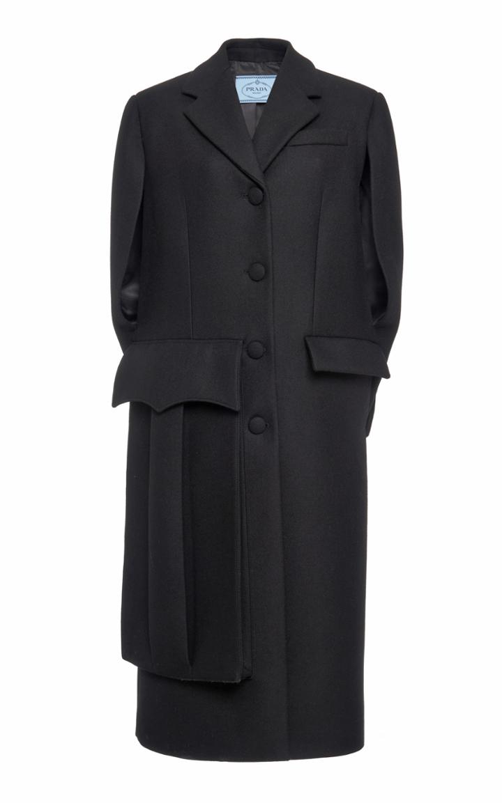 Prada Wool Structured Cape Coat