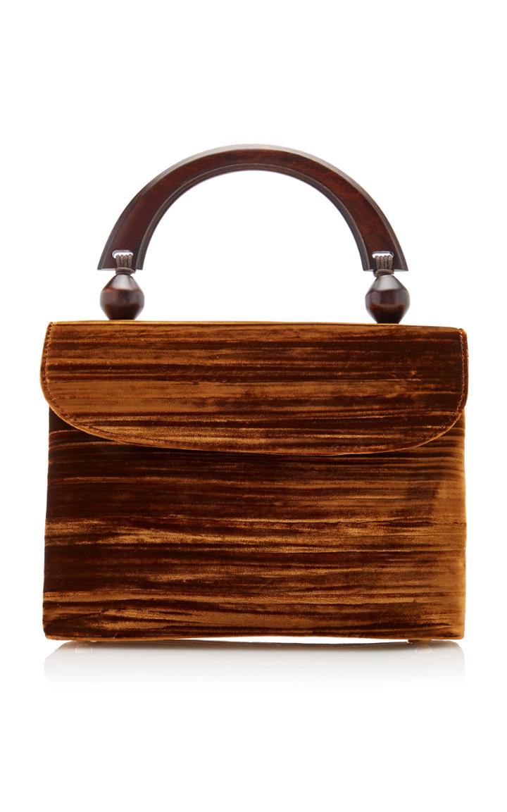By Far Fiona Velvet Top Handle Bag