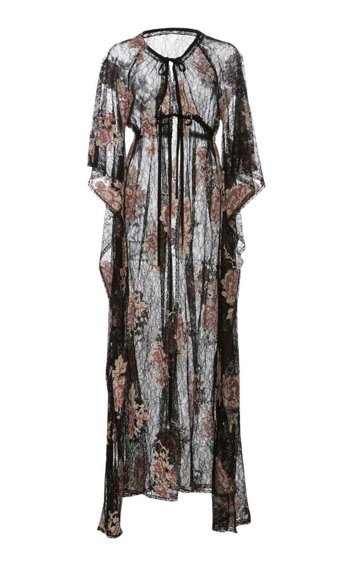 Anna Sui Embroidered Lace Caftan