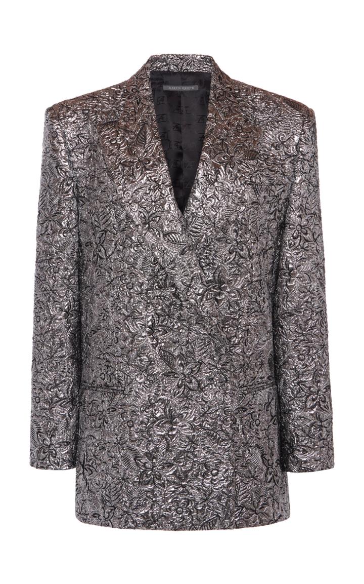 Moda Operandi Alberta Ferretti Single-breasted Lam Blazer