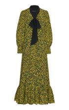 Rokh Floral-patterned Georgette Midi Dress