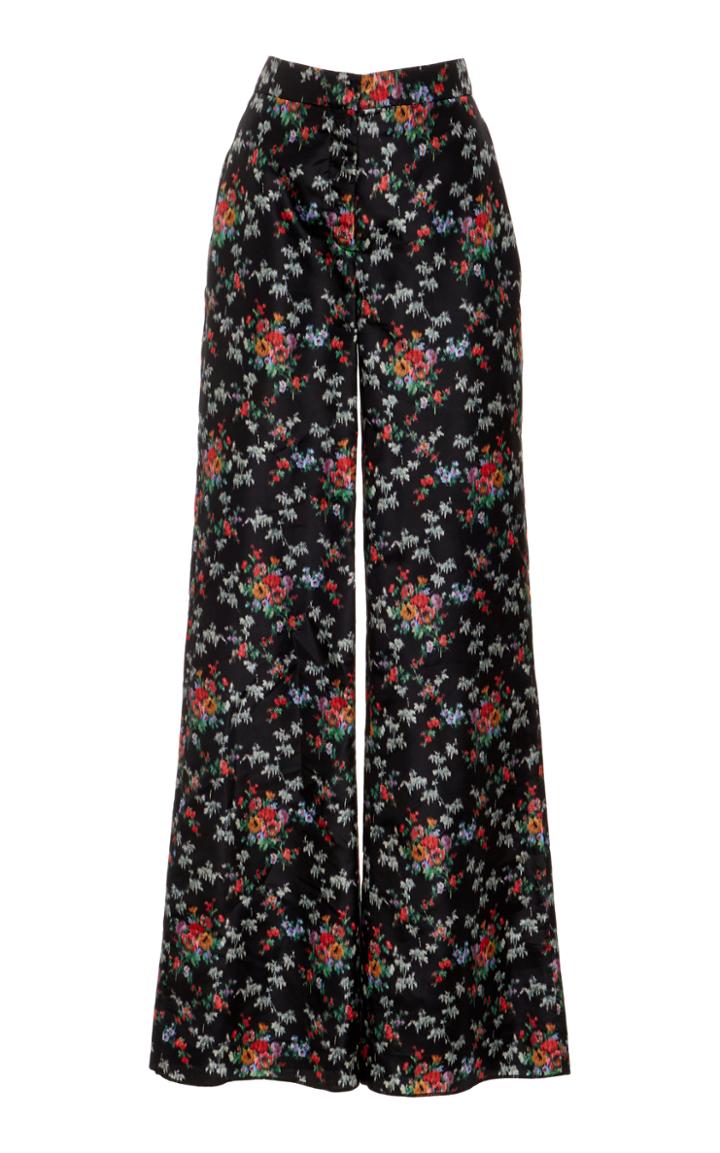 Brock Collection Rose Chine Taffeta Pamela Pant