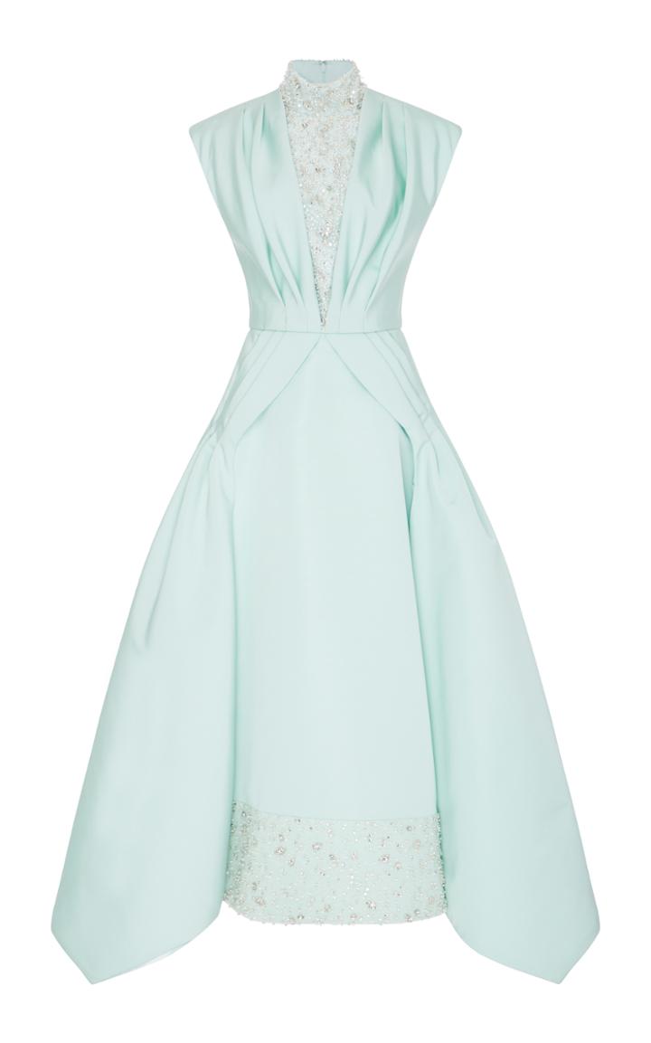 Christian Siriano Embroidered Overlay Dress