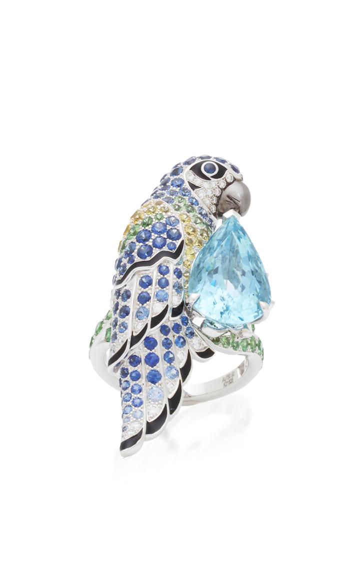 Boucheron Nuri The Parrot White Gold And Aquamarine Ring