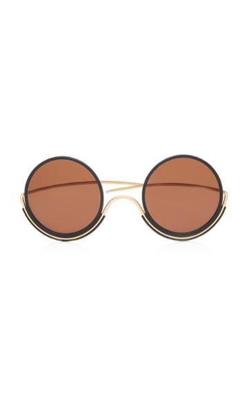 Wires Round-frame Metal Sunglasses