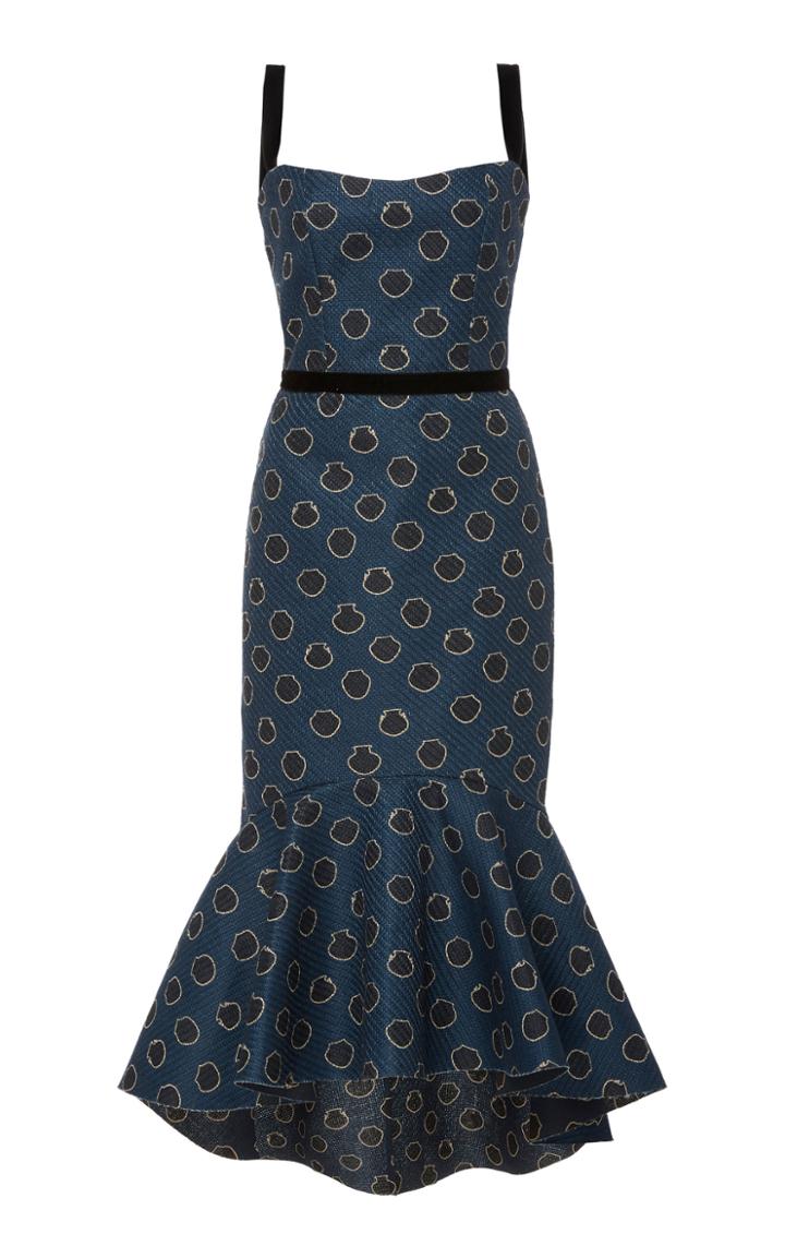 Johanna Ortiz Printed Canvas Midi Dress