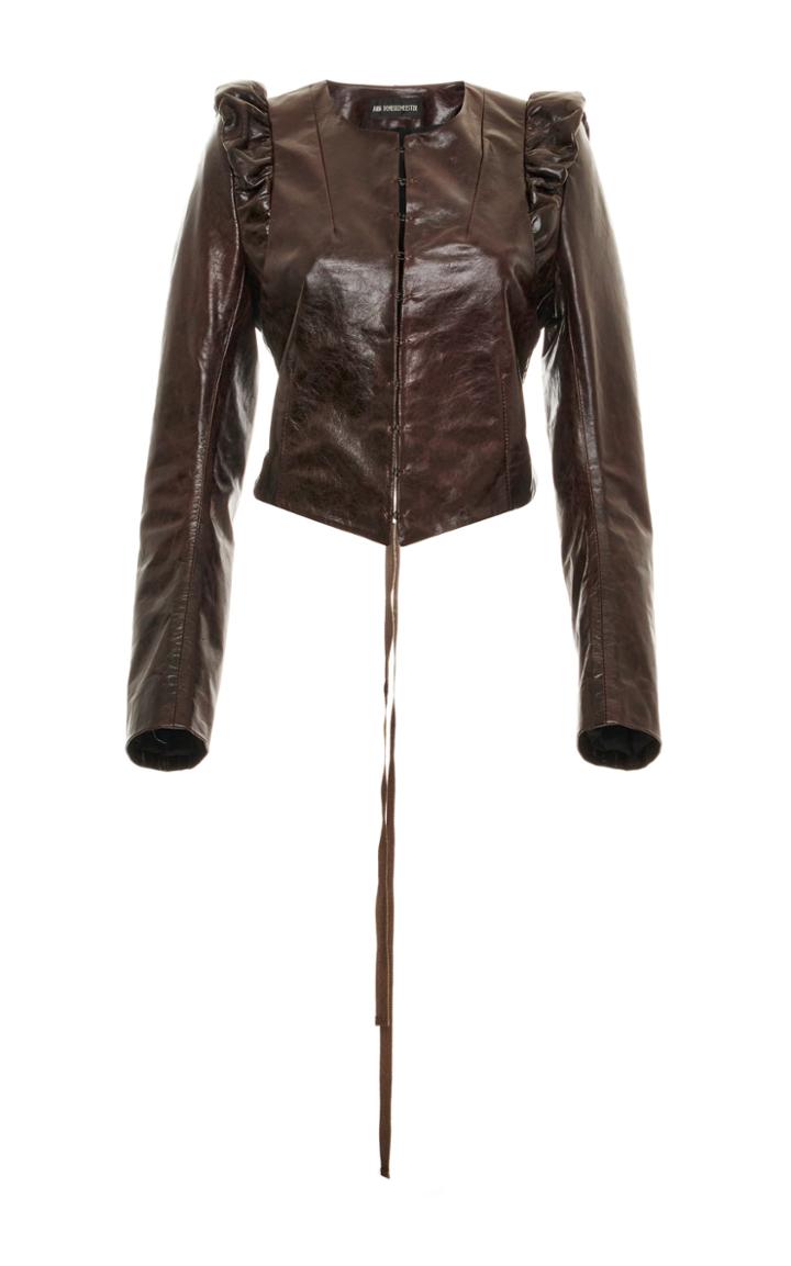 Moda Operandi Ann Demeulemeester Puffed-shoulder Leather Jacket
