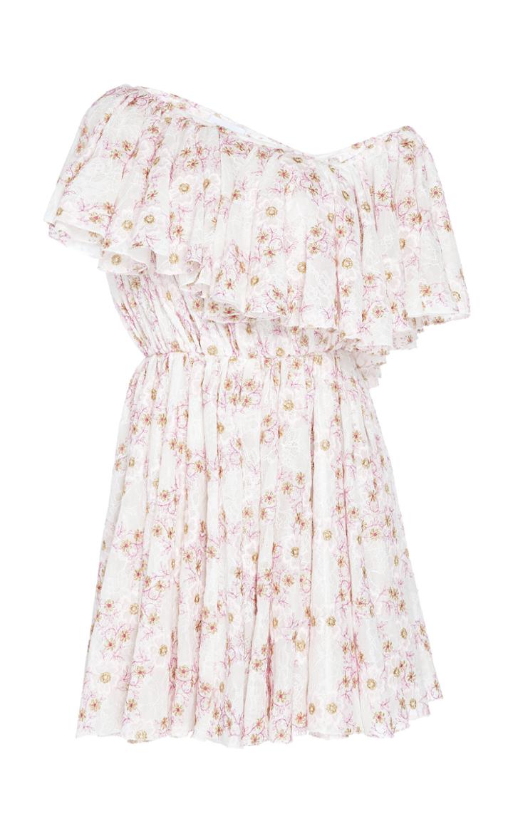 Giambattista Valli Off-the-shoulder Printed Ruffle Dress