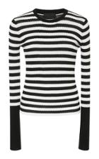 Atm Anthony Thomas Melillo Striped Rib Knit Wool Sweater