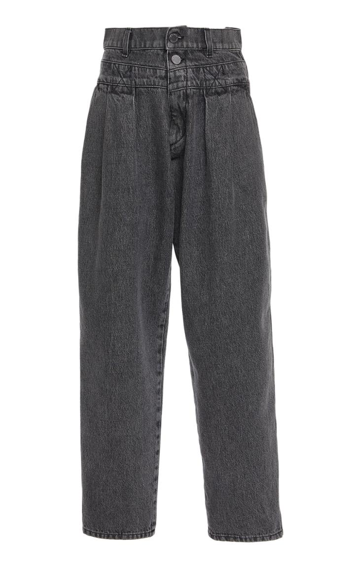 Alberta Ferretti Garment-dyed High-rise Jeans