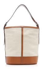 Hunting Season Leather-trimmed Fique And Canvas Tote Bag