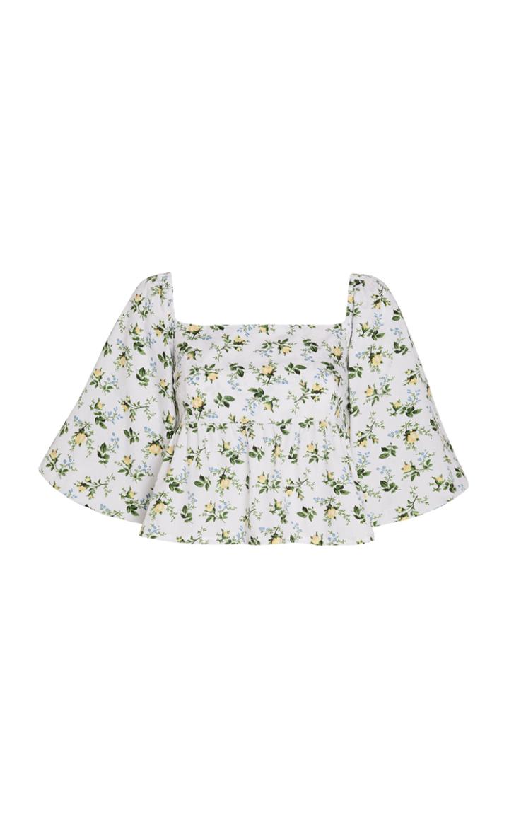 Moda Operandi Faithfull The Brand Quincy Floral-print Cotton Poplin Top