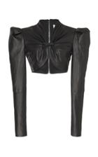 Moda Operandi Tre By Natalie Ratabesi The Meteorite Faux-leather Cropped Top Size: 0