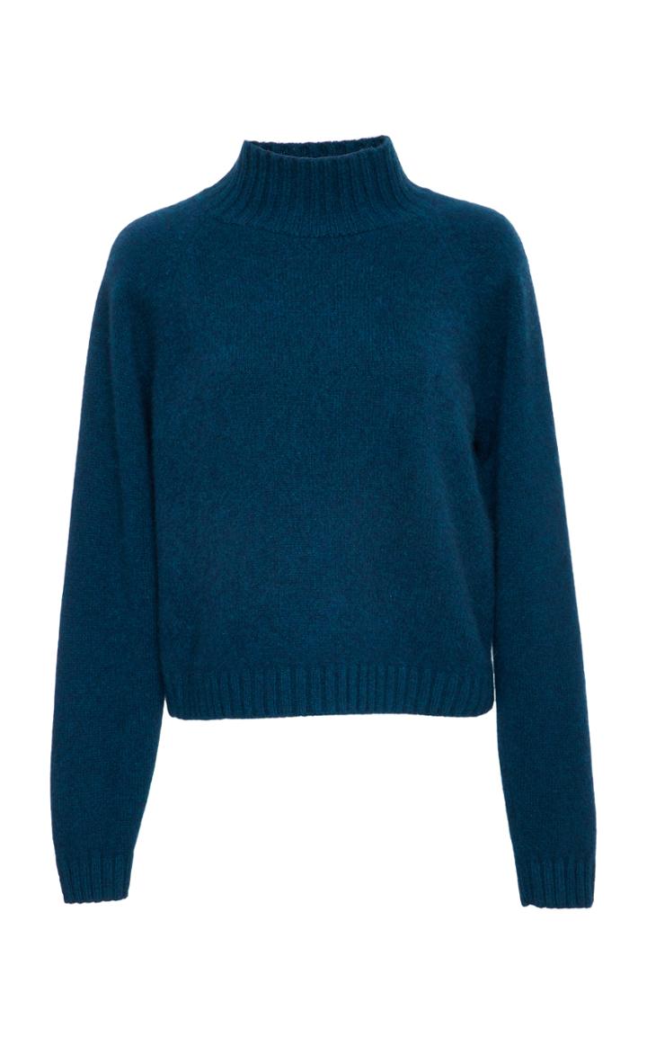 The Elder Statesman M'o Exclusive Highland Cropped Turtleneck