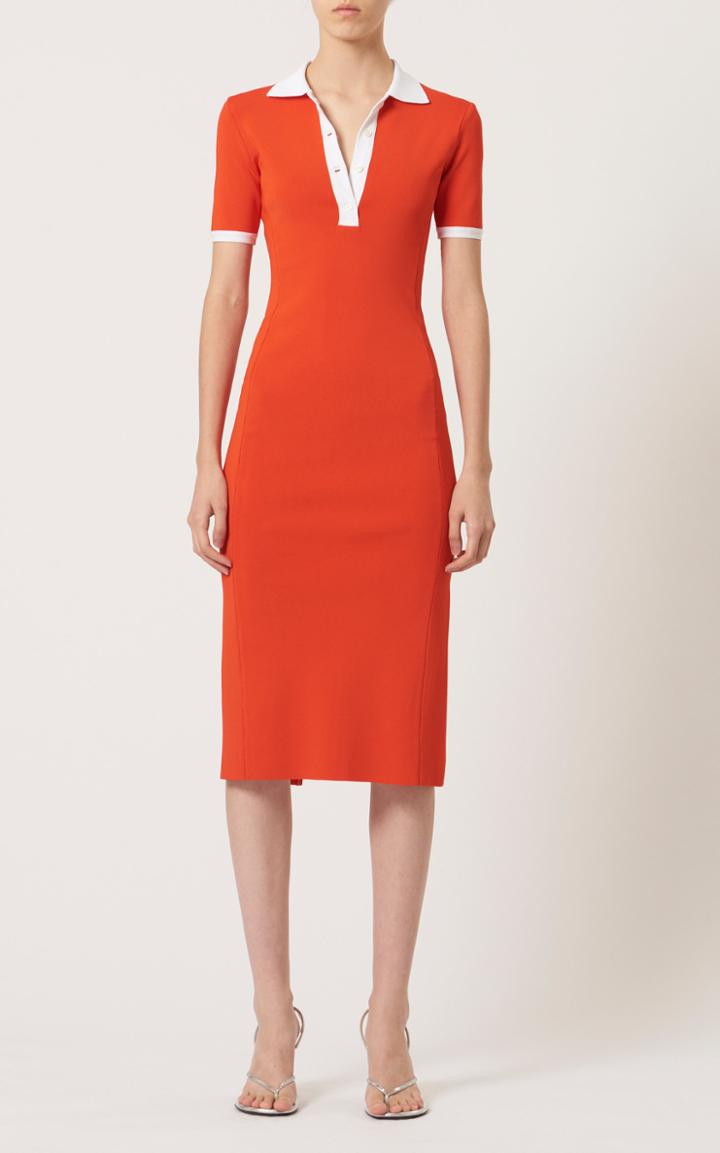 Moda Operandi David Koma Polo Jersey Midi Dress
