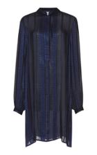 Zeus + Dione Hera Textured Silk Long Sleeve Dress