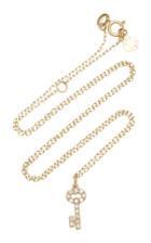 Noush Jewelry Secret Key 14k Gold And Diamond Necklace