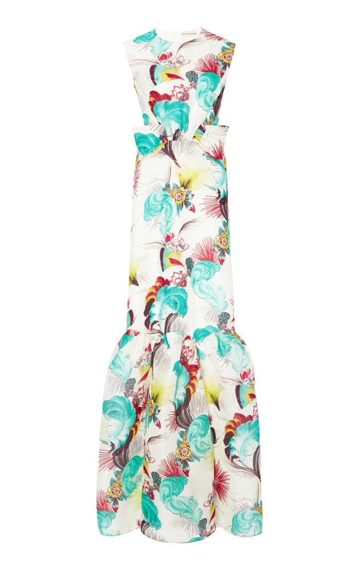 Mary Katrantzou Swan Printed Bow Gown