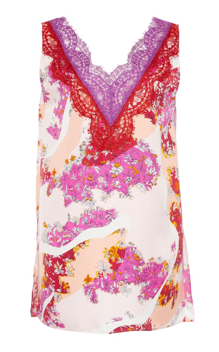 Emilio Pucci Lace Trim Tank Top