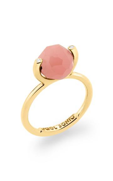 Yael Sonia Fancy Small 18k Gold, Quartz And Diamond Ring